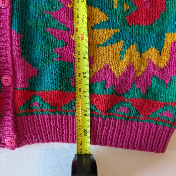 Vintage Adrienne Vittadini Cotton Cardigan Multi Colors - Picture 8 of 12